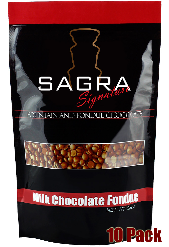 Sagra Signature Milk Chocolate Fondue - 17.5 lbs.